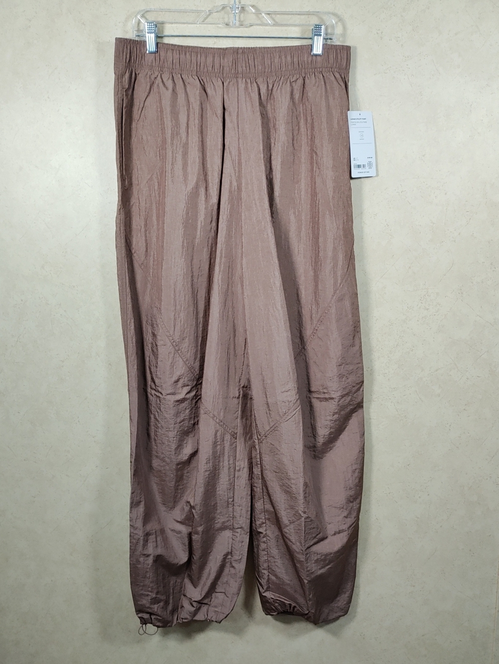 I130 Athleta Lunar Sheen  Utility Pants In Tan (Auburn) L NWT